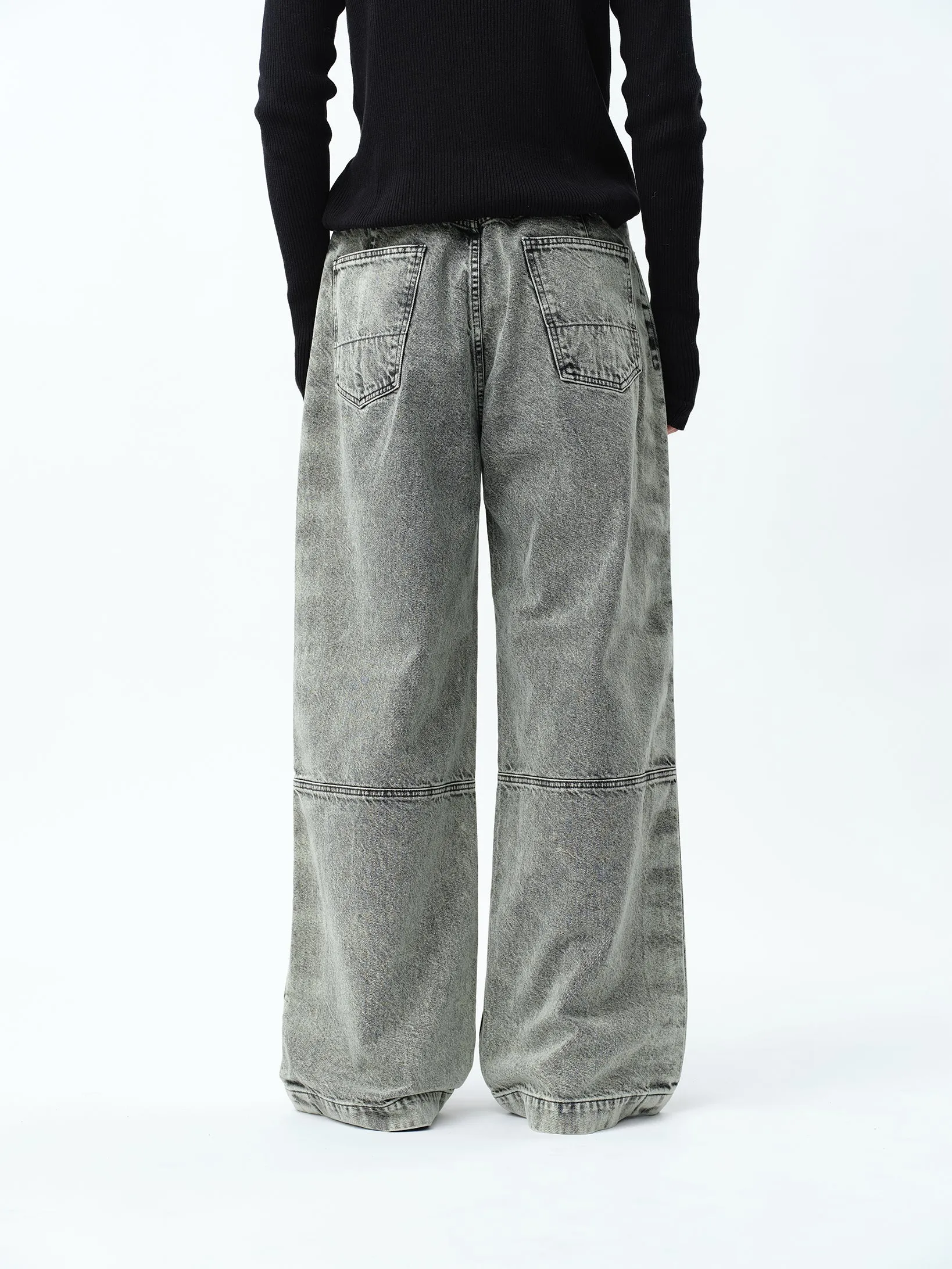 WIDE SEAM DENIM BAGGY PANTS .11 【LUNA WHITE】