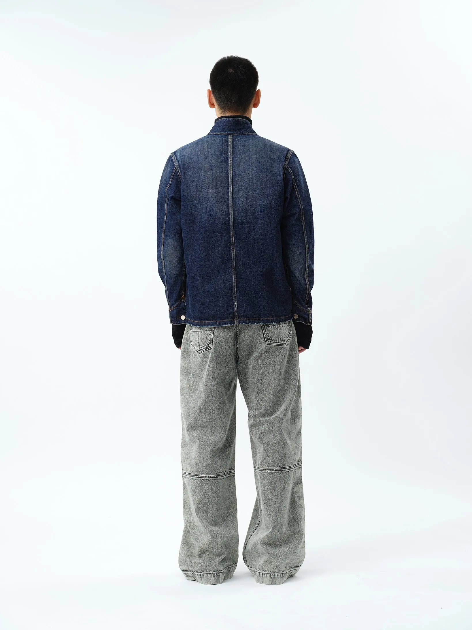 WIDE SEAM DENIM BAGGY PANTS .11 【LUNA WHITE】