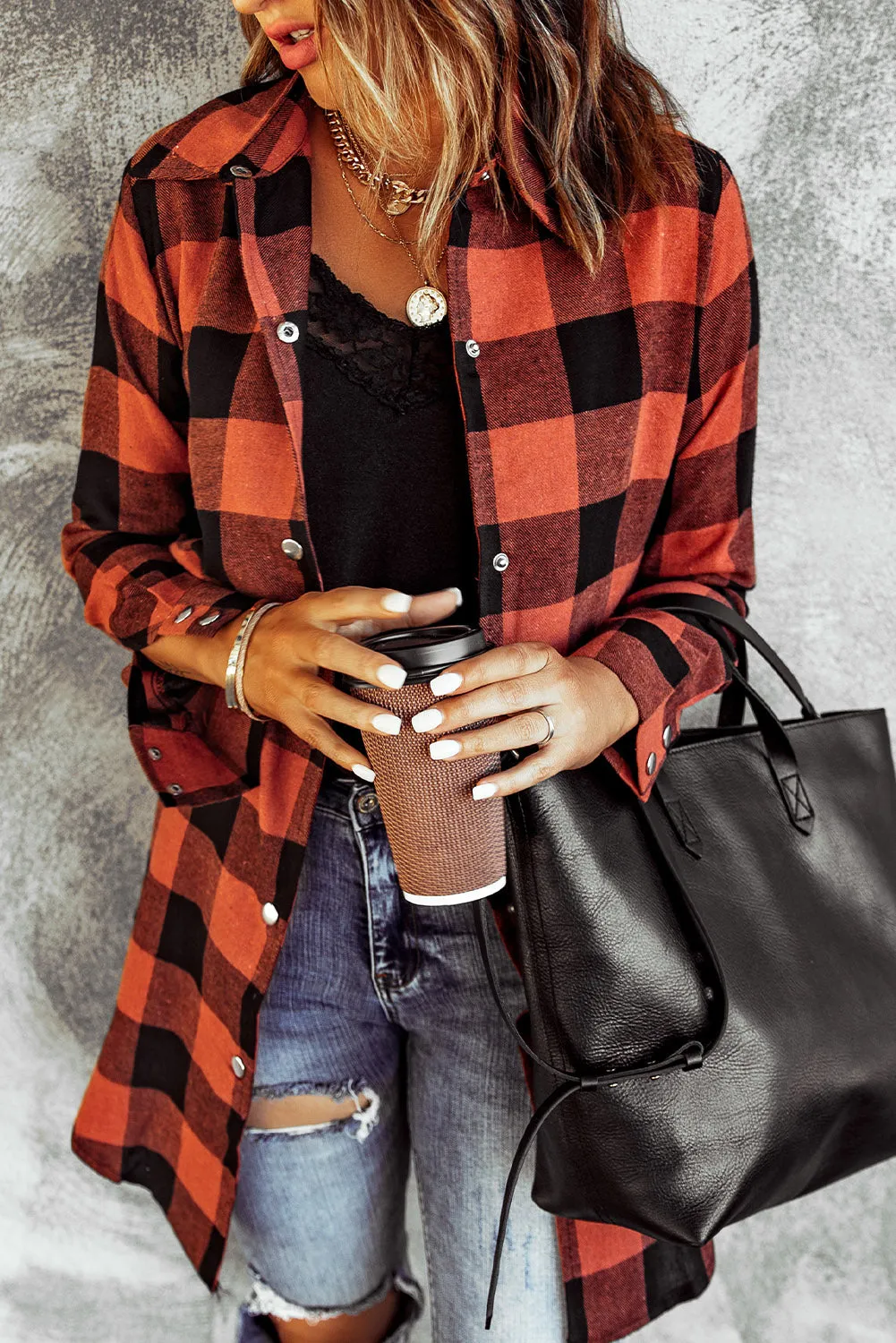 willow plaid shirt coat