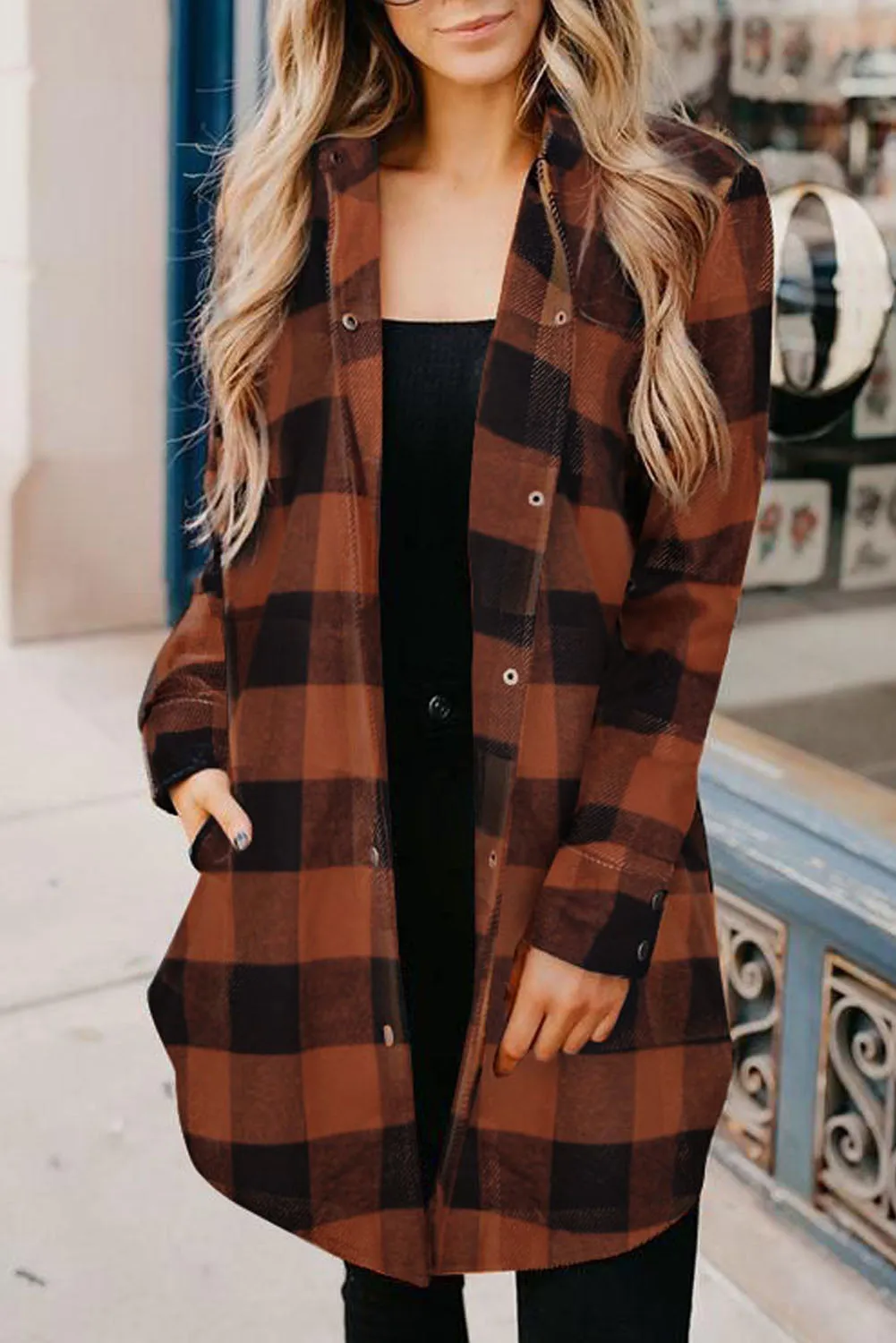 willow plaid shirt coat