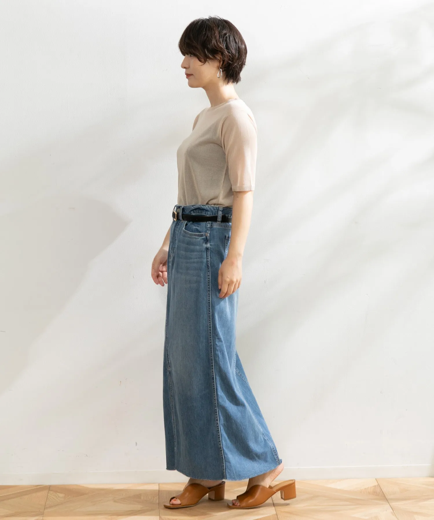 【WOMEN】Healthy denim Pear Maxi マキシスカート