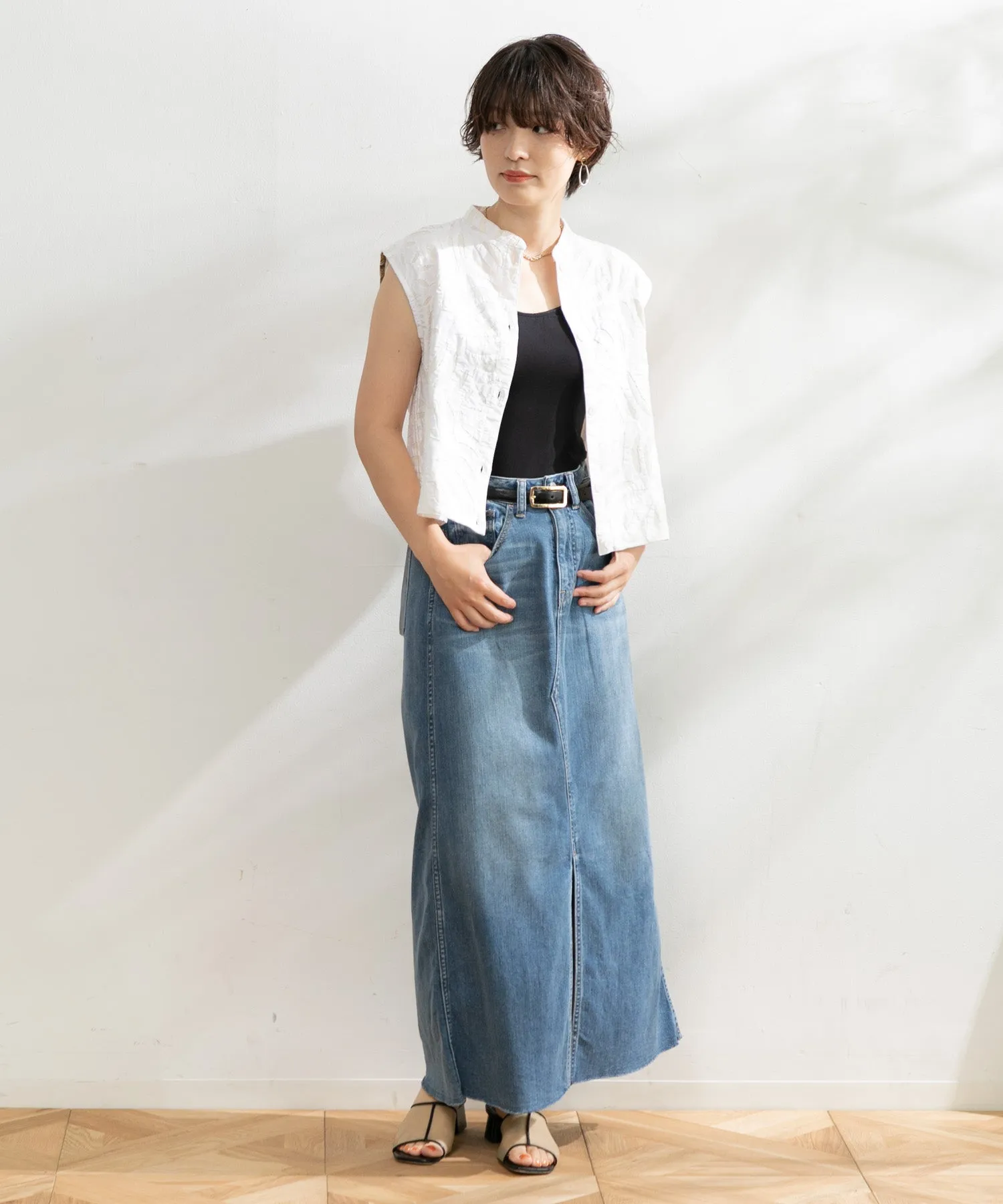 【WOMEN】Healthy denim Pear Maxi マキシスカート