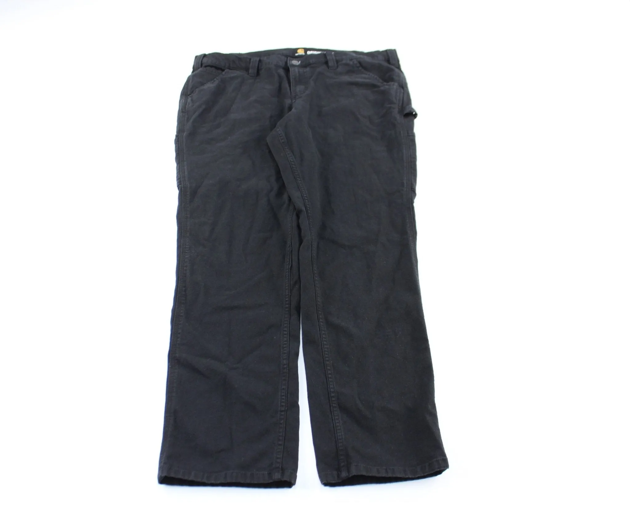 Women's Carhartt Logo Patch Black Cargo Pants