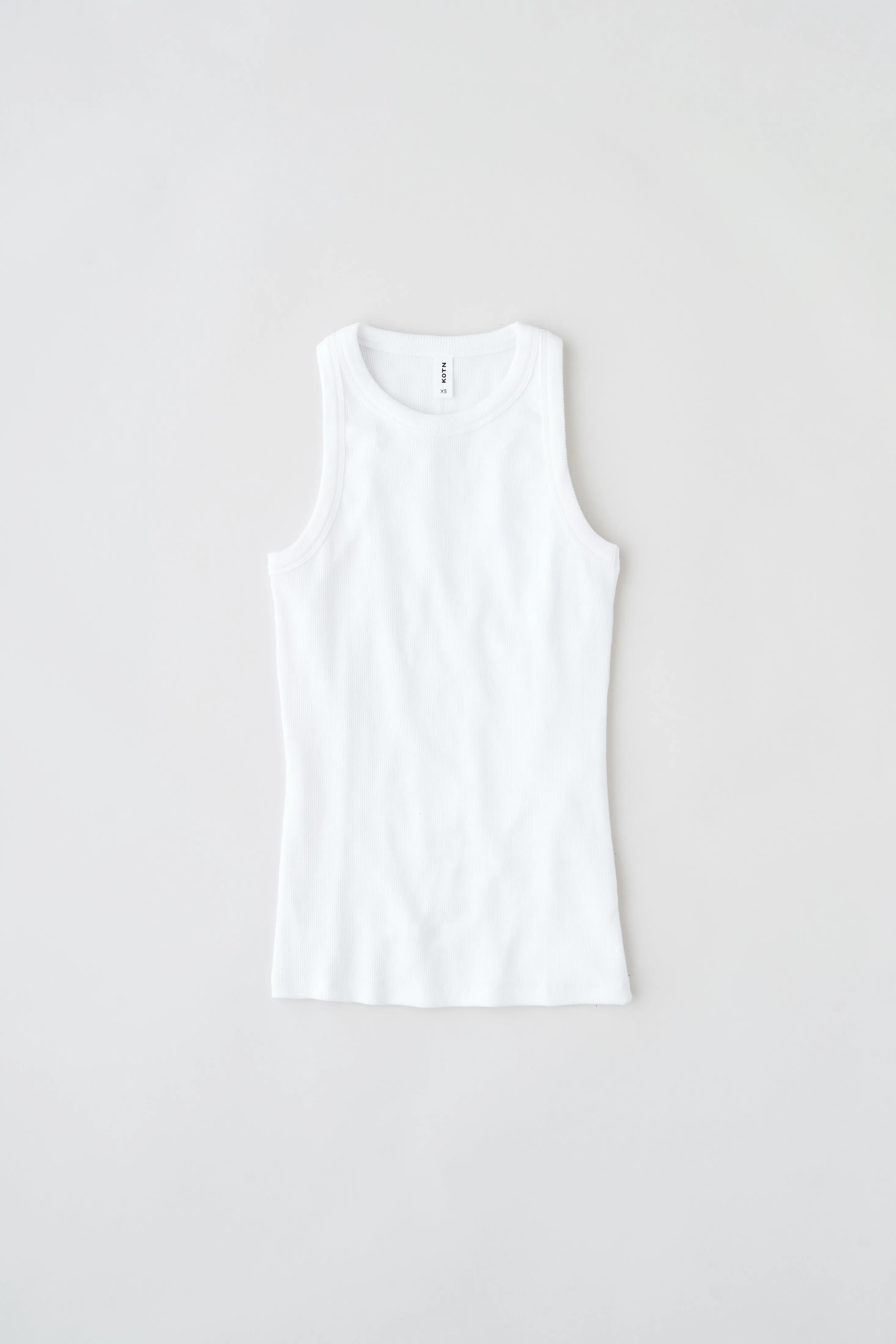 Women's Racer Tank in White