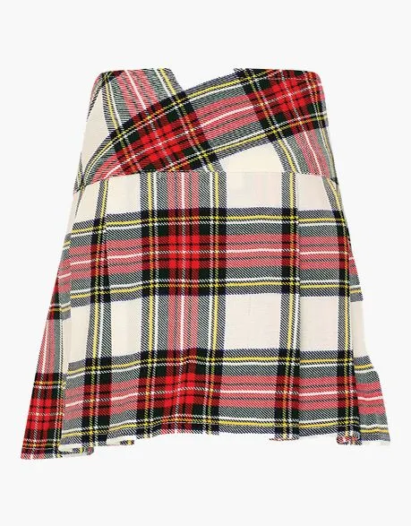 Women's Red and White Tartan Kilt