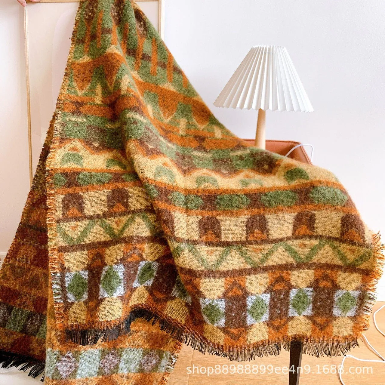 Womens Winter Blanket Scarf Cashmere Shawl Ladies Wrap Warm Cape Ethnic Boho Style