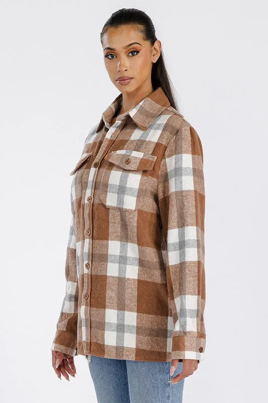 Your Boyfriend's Oversized Soft Flannel Shacket